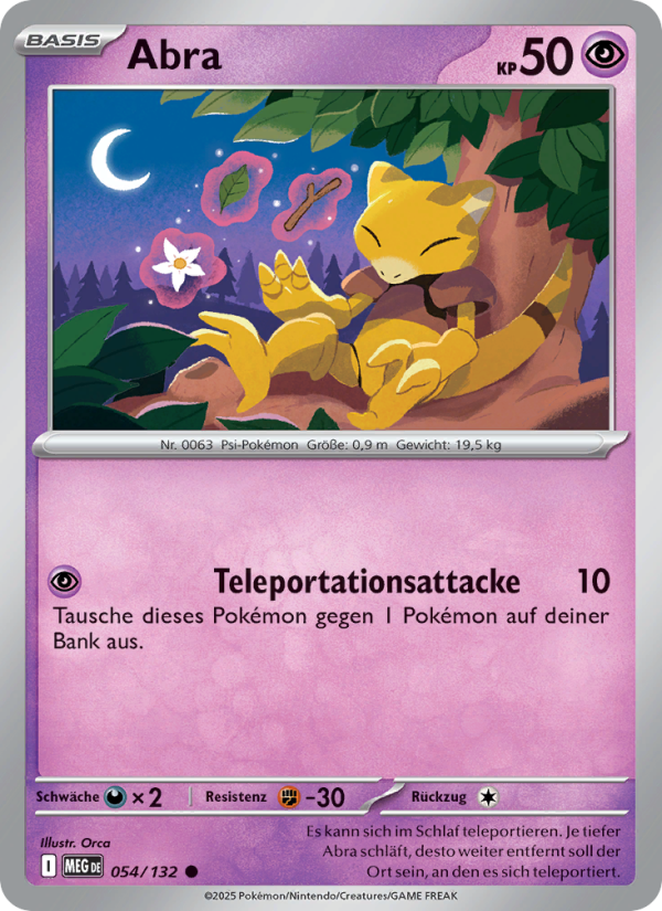 Abra 054 — Mega-Entwicklung (German Pokémon TCG card)
