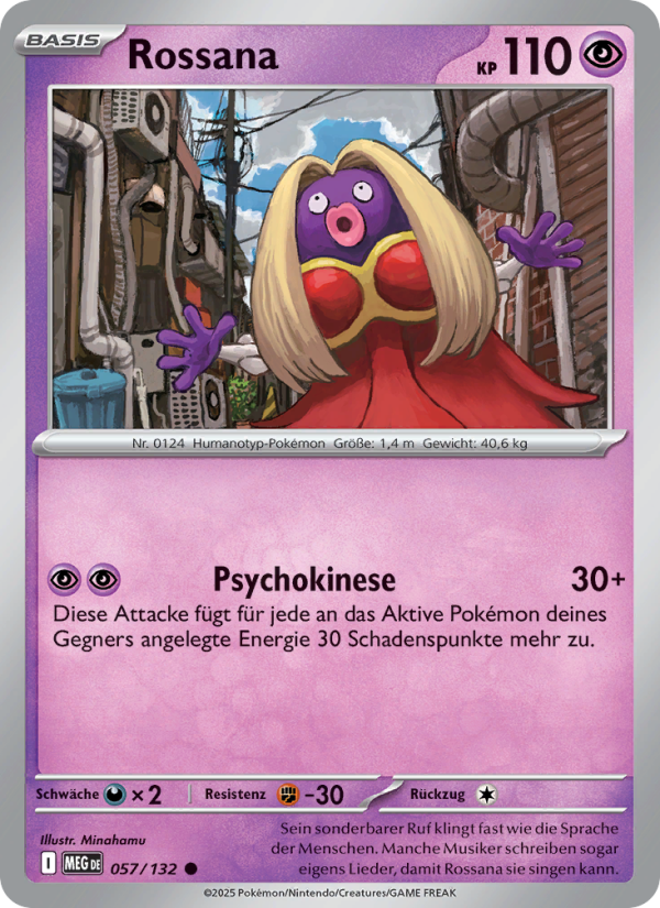 Rossana 057 — Mega-Entwicklung (German Pokémon TCG card)