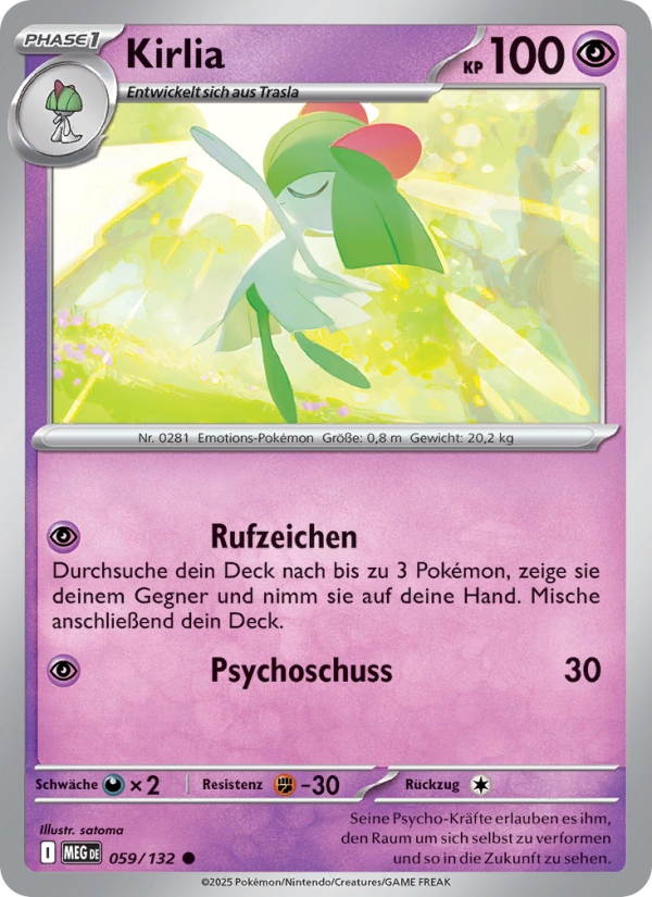 Kirlia 059 — Mega-Entwicklung (German Pokémon TCG card)