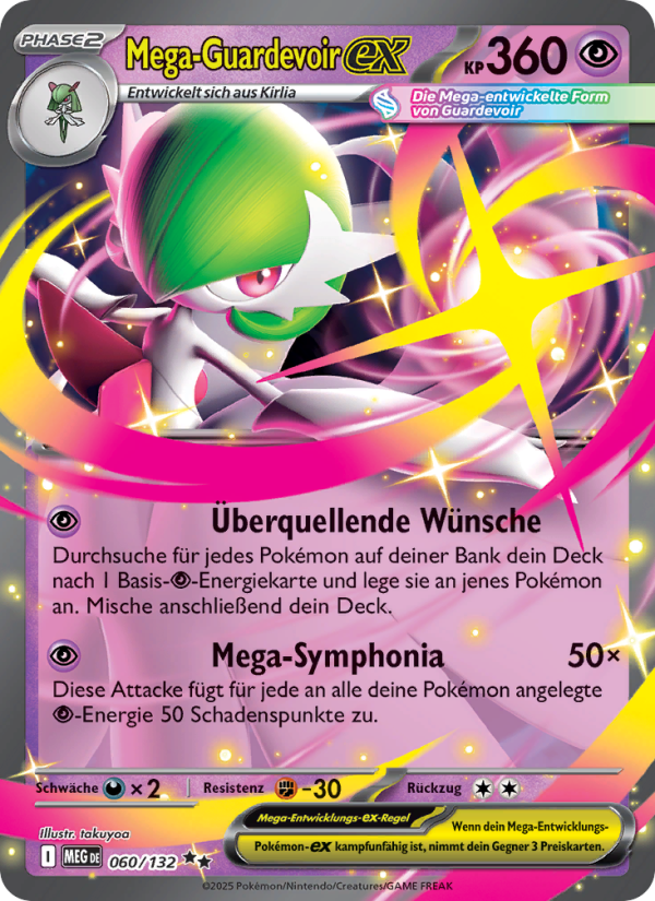 Mega-Guardevoir-ex 060 — Mega-Entwicklung (German Pokémon TCG card)