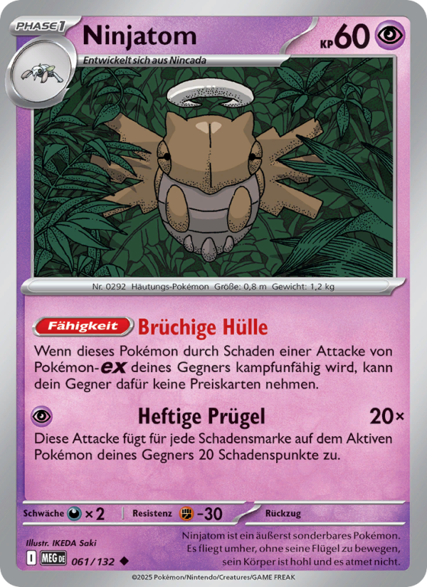 Ninjatom 061 — Mega-Entwicklung (German Pokémon TCG card)