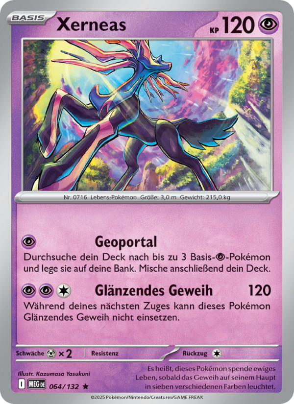 Xerneas 064 — Mega-Entwicklung (German Pokémon TCG card)