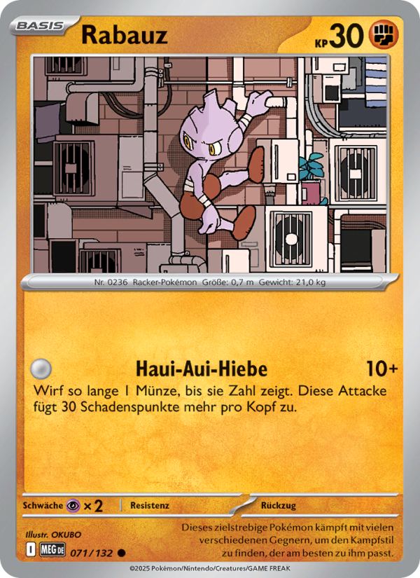 Rabauz 071 — Mega-Entwicklung (German Pokémon TCG card)