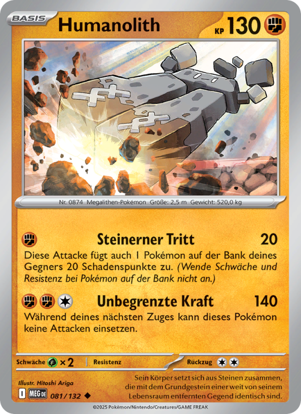 Humanolith 081 — Mega-Entwicklung (German Pokémon TCG card)