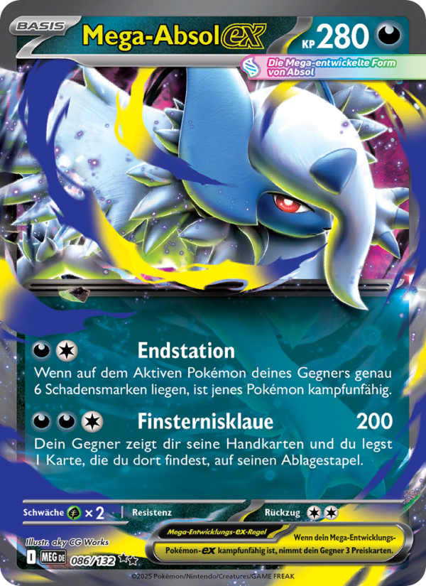 Mega-Absol-ex 086 — Mega-Entwicklung (German Pokémon TCG card)