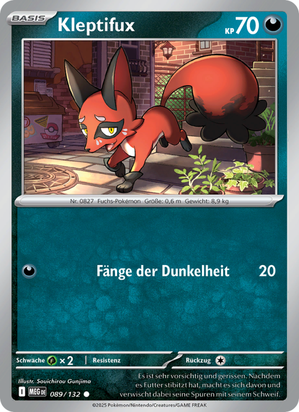 Kleptifux 089 — Mega-Entwicklung (German Pokémon TCG card)