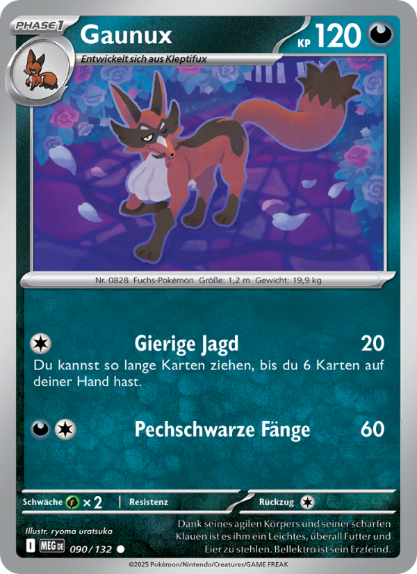 Gaunux 090 — Mega-Entwicklung (German Pokémon TCG card)