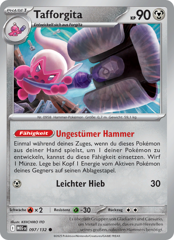 Tafforgita 097 — Mega-Entwicklung (German Pokémon TCG card)
