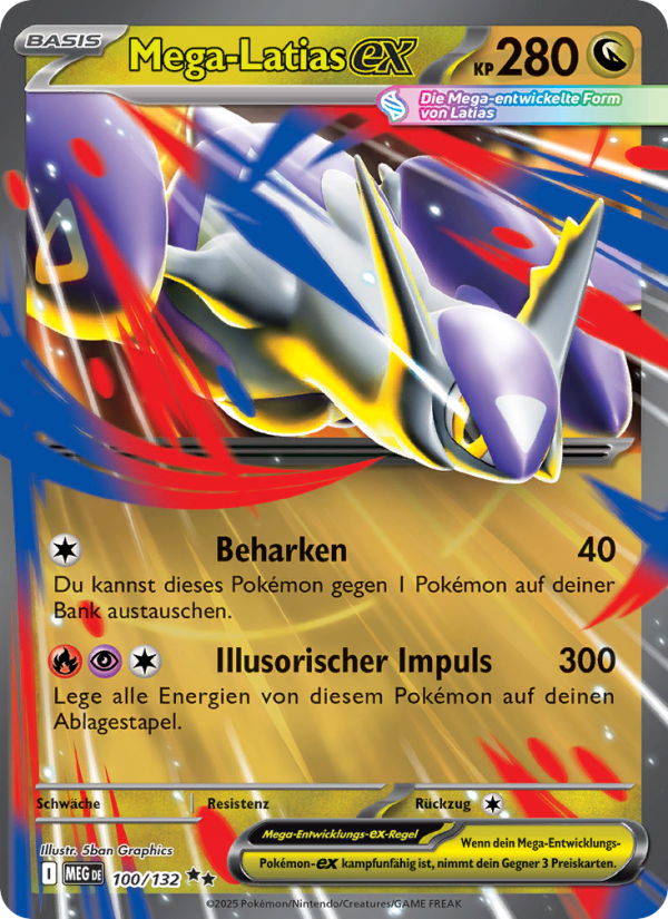 Mega-Latias-ex 100 — Mega-Entwicklung (German Pokémon TCG card)