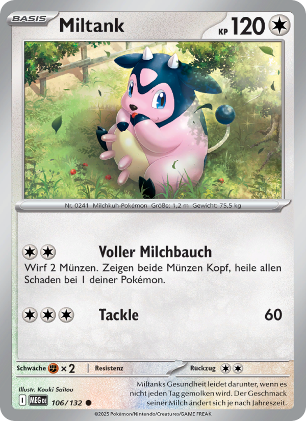 Miltank 106 — Mega-Entwicklung (German Pokémon TCG card)
