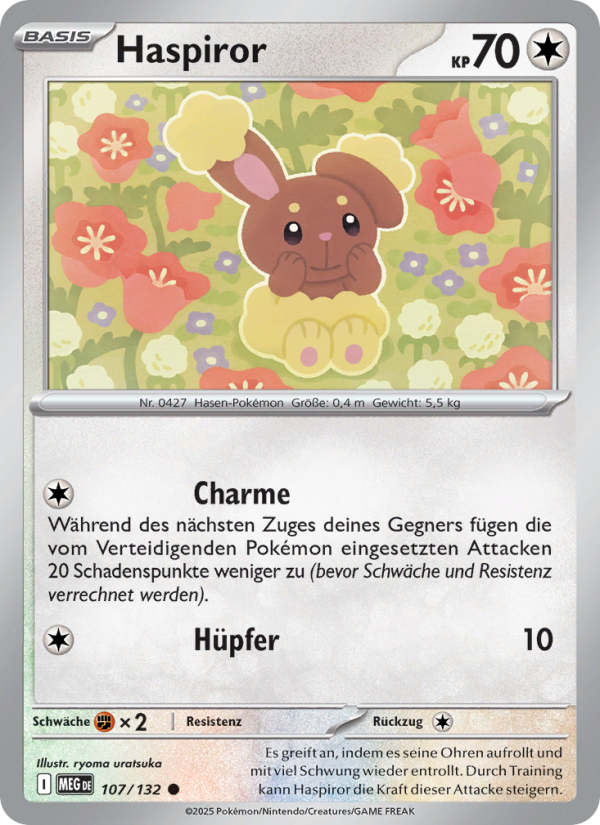 Haspiror 107 — Mega-Entwicklung (German Pokémon TCG card)