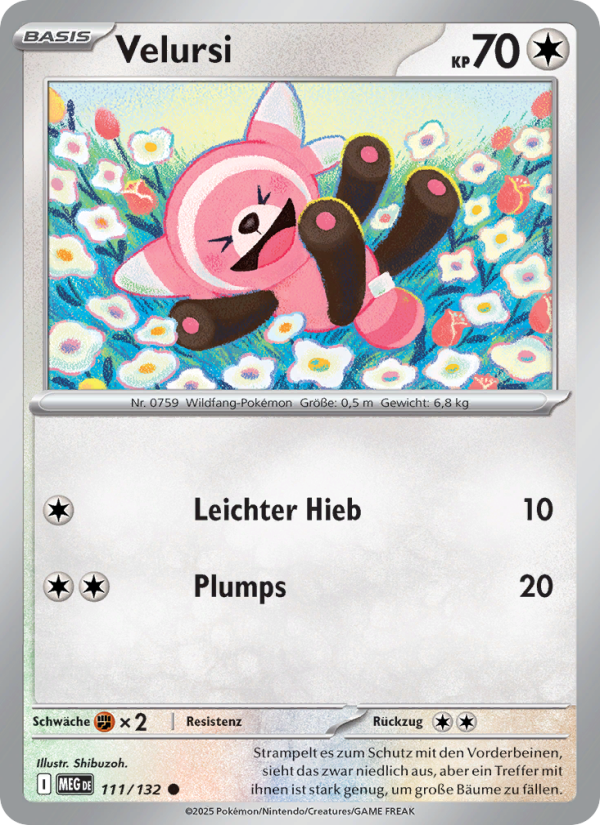 Velursi 111 — Mega-Entwicklung (German Pokémon TCG card)