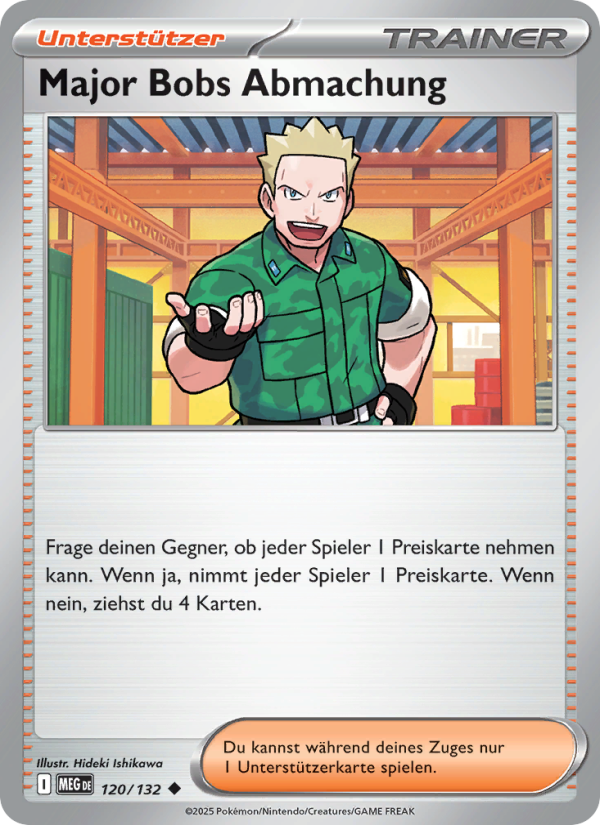 Major Bobs Abmachung 120 — Mega-Entwicklung (German Pokémon TCG card)