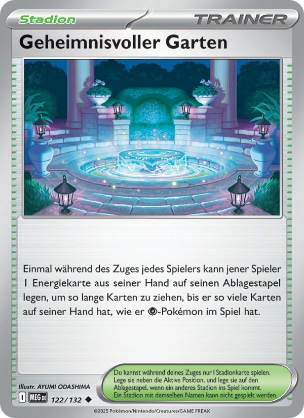 Geheimnisvoller Garten 122 — Mega-Entwicklung (German Pokémon TCG card)
