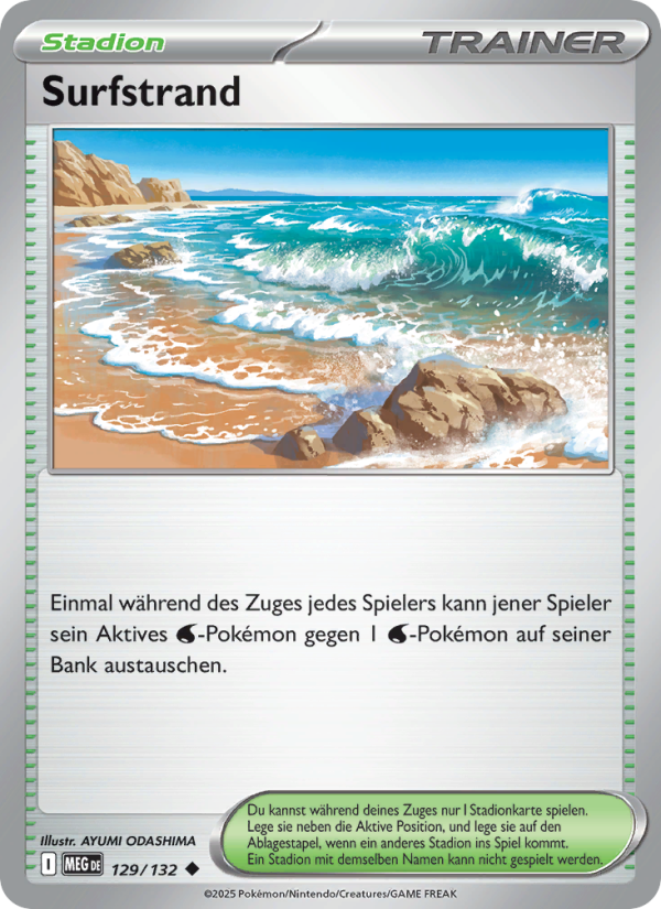 Surfstrand 129 — Mega-Entwicklung (German Pokémon TCG card)