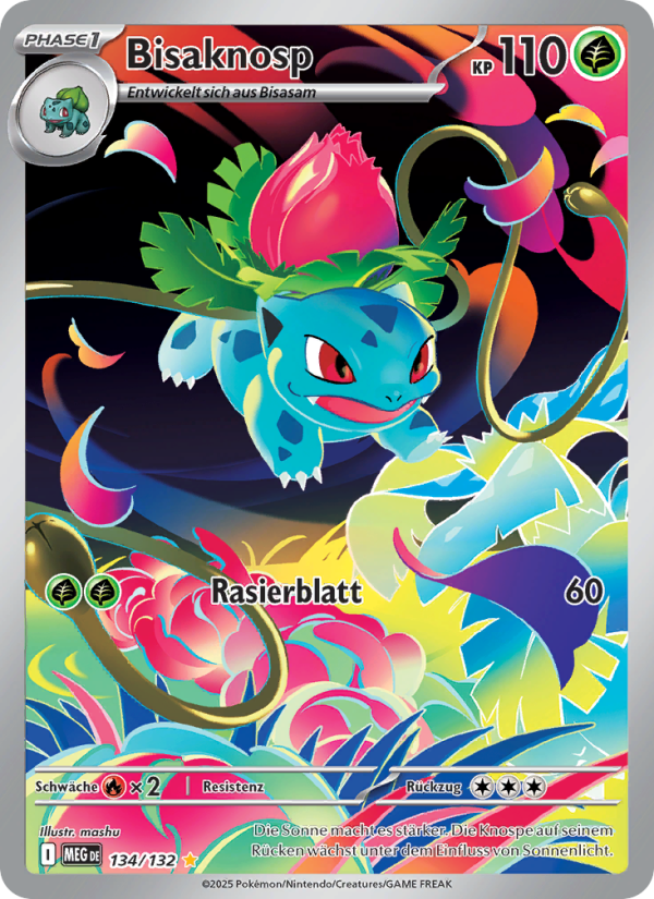 Bisaknosp 134 — Mega-Entwicklung (German Pokémon TCG card)