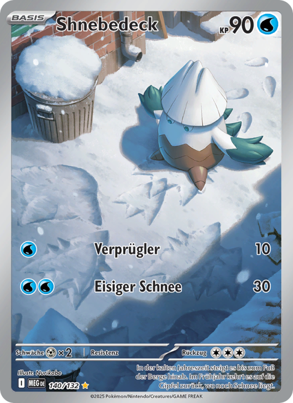 Shnebedeck 140 — Mega-Entwicklung (German Pokémon TCG card)