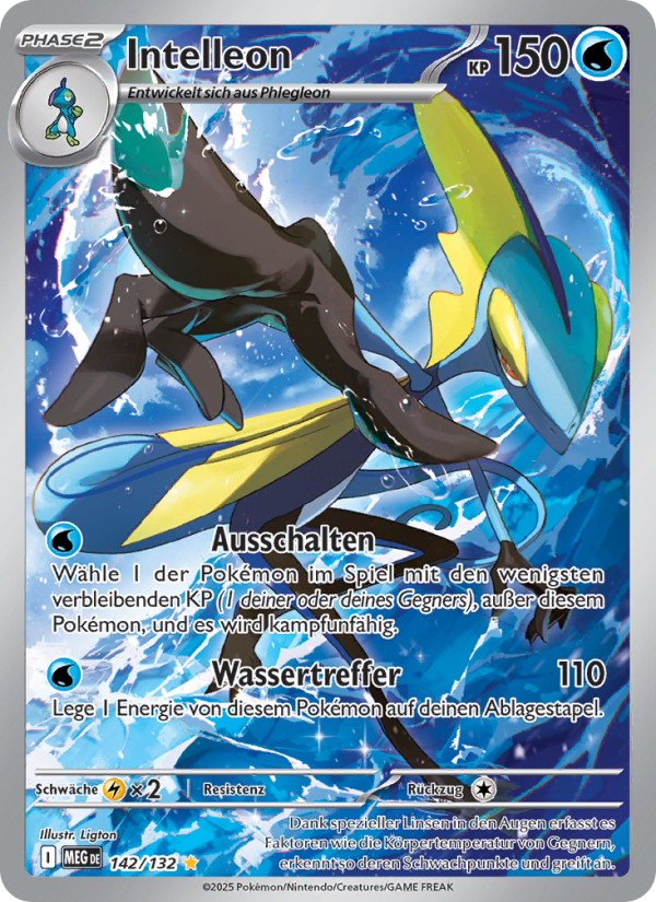 Intelleon 142 — Mega-Entwicklung (German Pokémon TCG card)