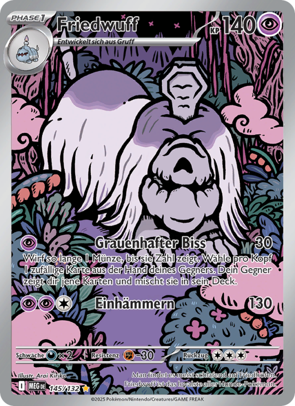 Friedwuff 145 — Mega-Entwicklung (German Pokémon TCG card)