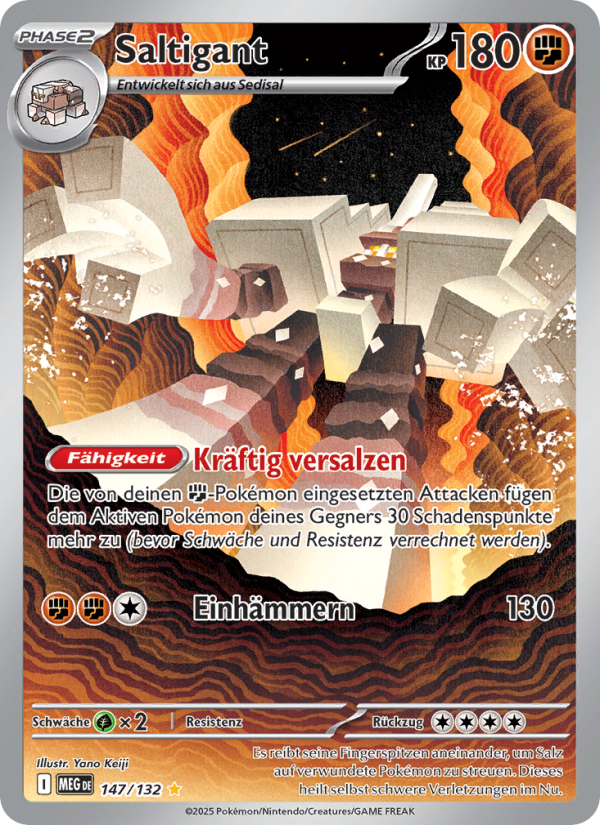 Saltigant 147 — Mega-Entwicklung (German Pokémon TCG card)