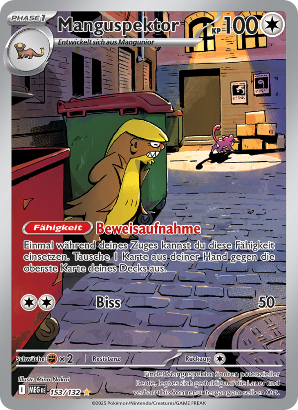 Manguspektor 153 — Mega-Entwicklung (German Pokémon TCG card)