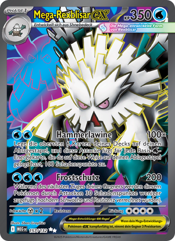 Mega-Rexblisar-ex 157 — Mega-Entwicklung (German Pokémon TCG card)
