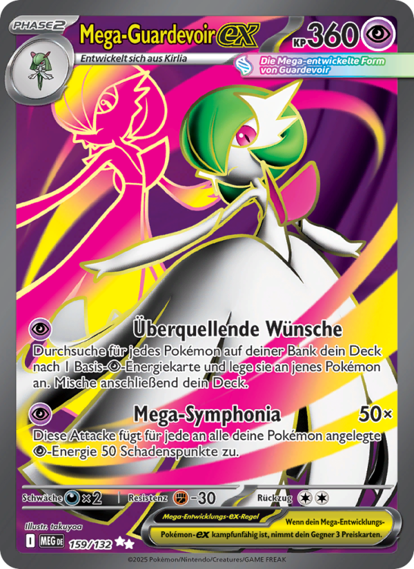 Mega-Guardevoir-ex 159 — Mega-Entwicklung (German Pokémon TCG card)