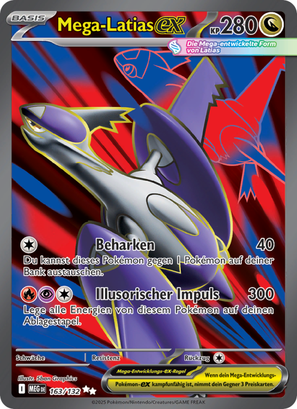 Mega-Latias-ex 163 — Mega-Entwicklung (German Pokémon TCG card)