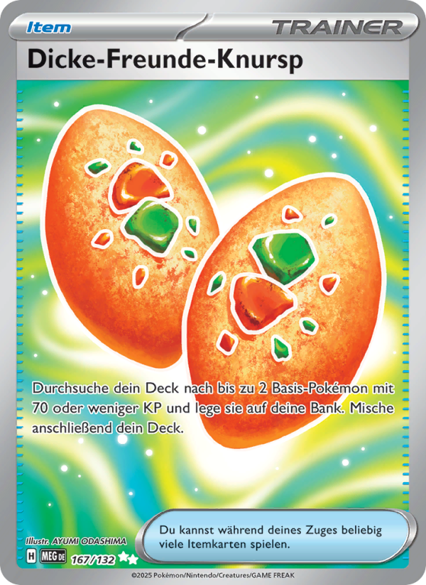Dicke-Freunde-Knursp 167 — Mega-Entwicklung (German Pokémon TCG card)