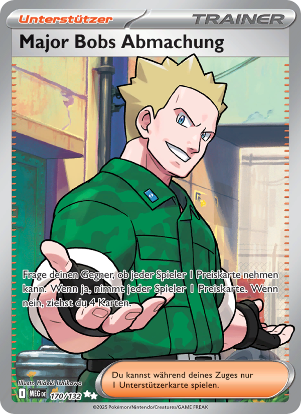 Major Bobs Abmachung 170 — Mega-Entwicklung (German Pokémon TCG card)