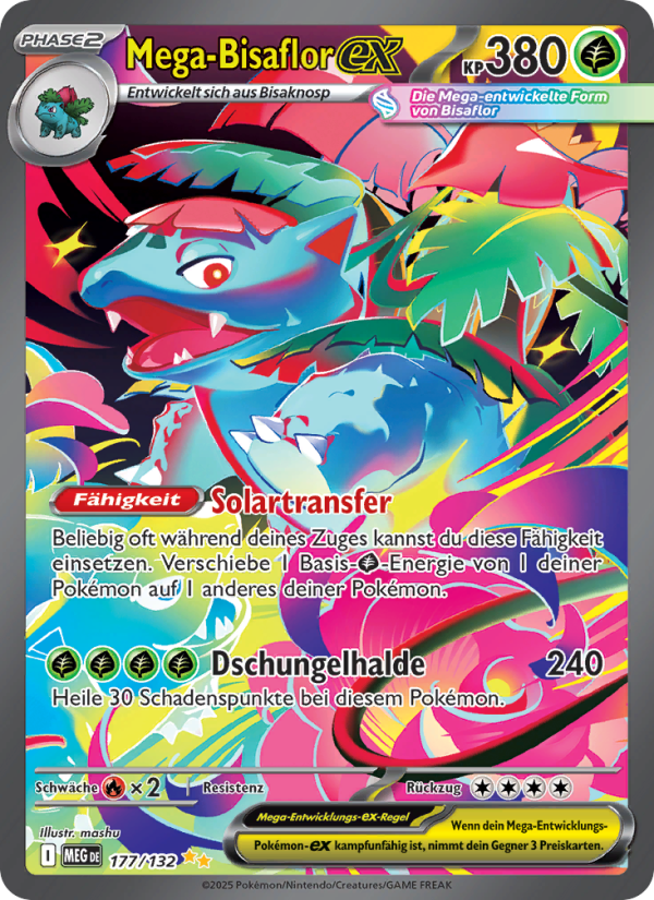 Mega-Bisaflor-ex 177 — Mega-Entwicklung (German Pokémon TCG card)