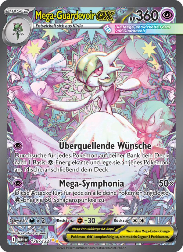 Mega-Guardevoir-ex 178 — Mega-Entwicklung (German Pokémon TCG card)