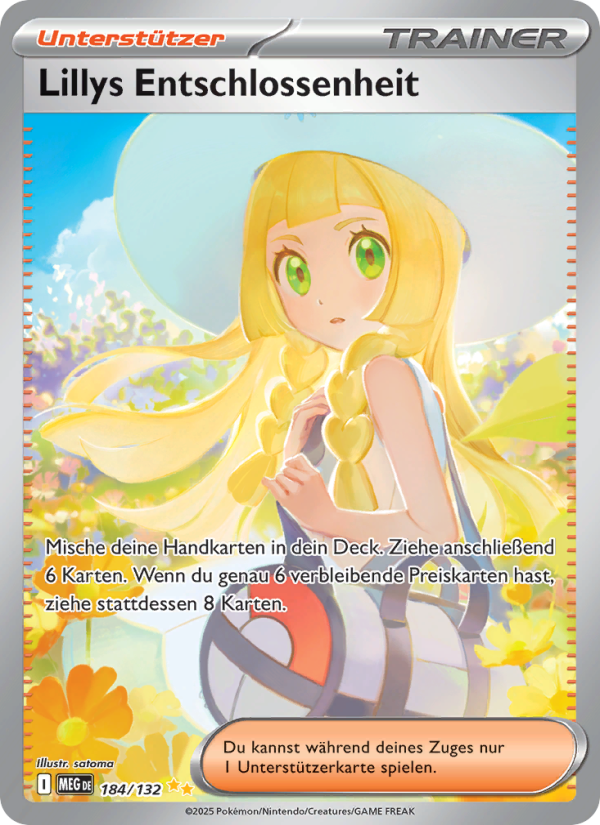 Lillys Entschlossenheit 184 — Mega-Entwicklung (German Pokémon TCG card)