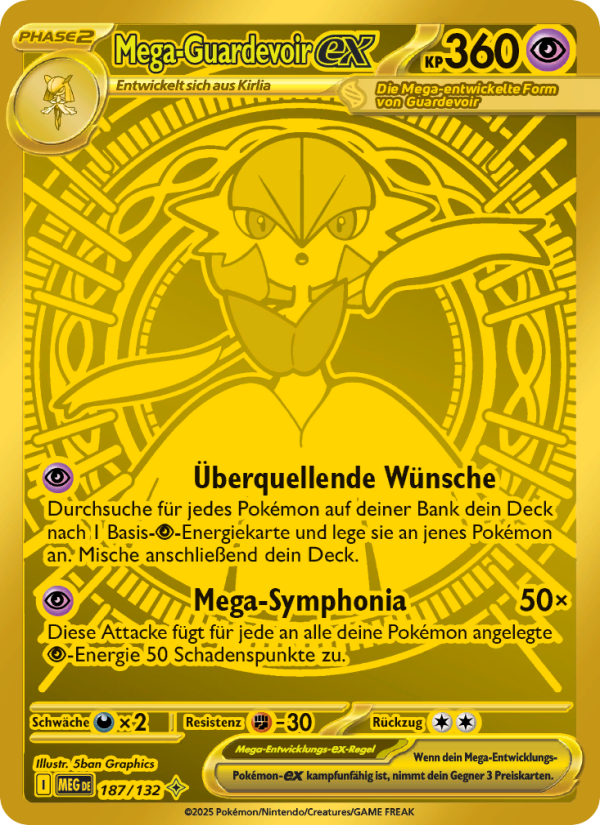 Mega-Guardevoir-ex 187 — Mega-Entwicklung (German Pokémon TCG card)