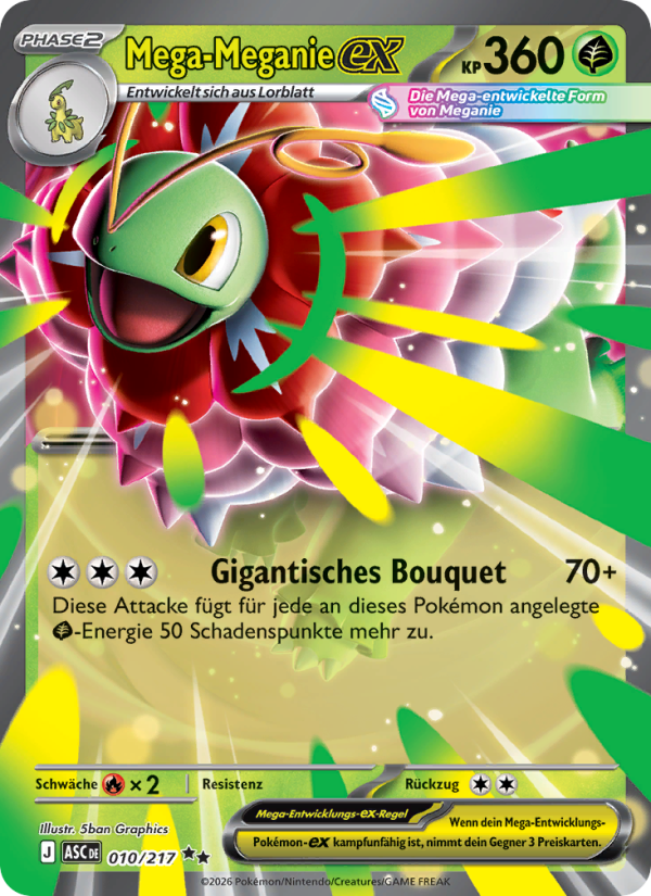 Mega-Meganie-ex 010 — Erhabene Helden (German Pokémon TCG card)