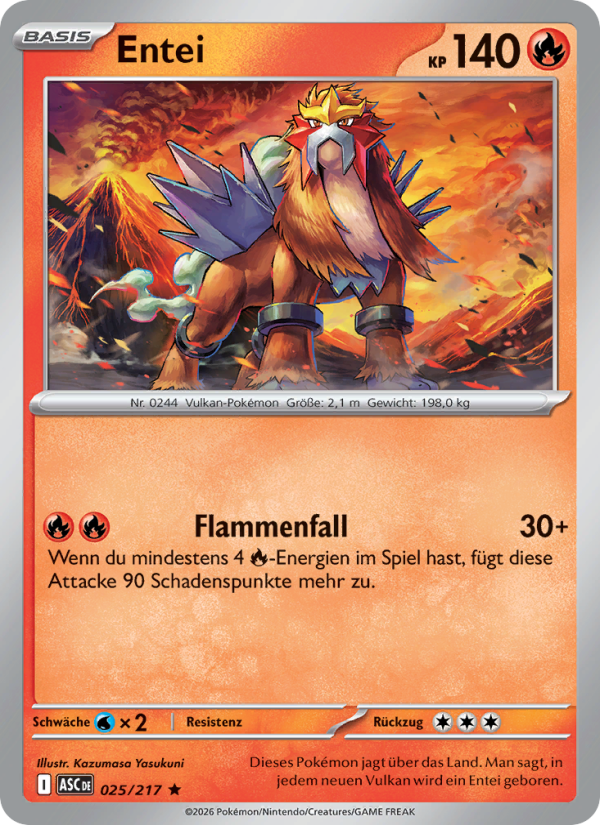 Entei 025 — Erhabene Helden (German Pokémon TCG card)