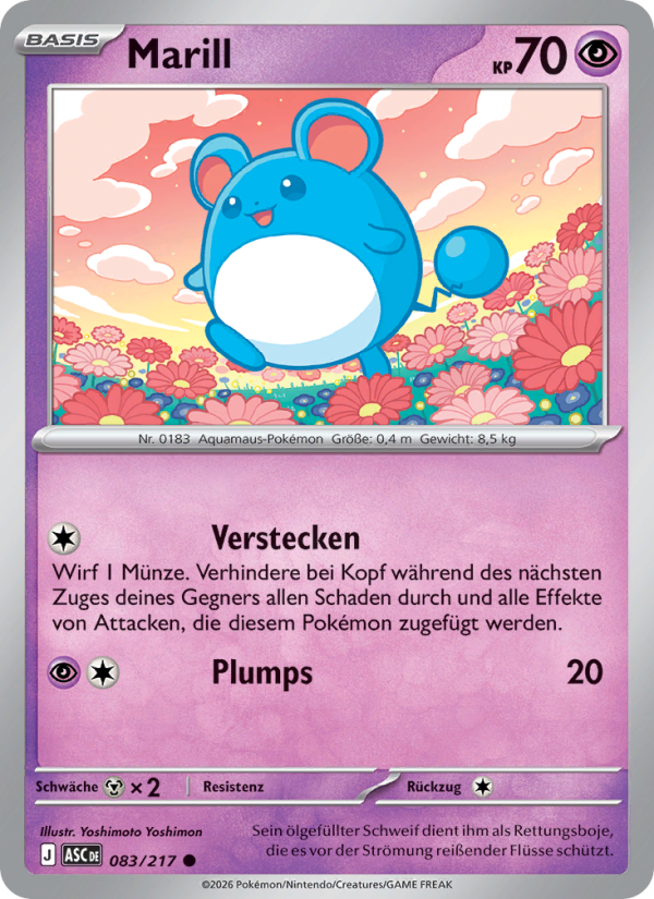 Marill 083 — Erhabene Helden (German Pokémon TCG card)