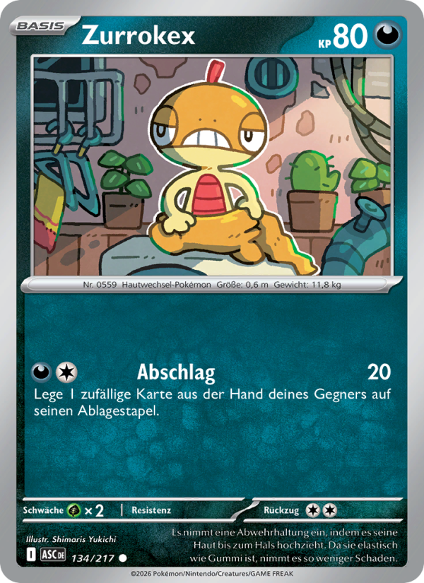 Zurrokex 134 — Erhabene Helden (German Pokémon TCG card)