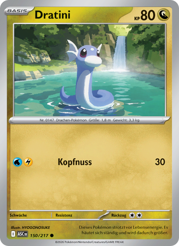 Dratini 150 — Erhabene Helden (German Pokémon TCG card)