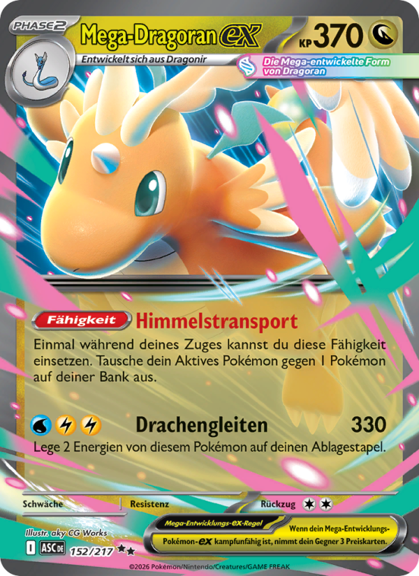 Mega-Dragoran-ex 152 — Erhabene Helden (German Pokémon TCG card)