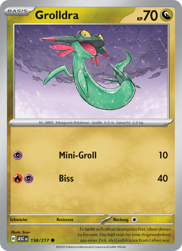 Grolldra 158 — Erhabene Helden (German Pokémon TCG card)