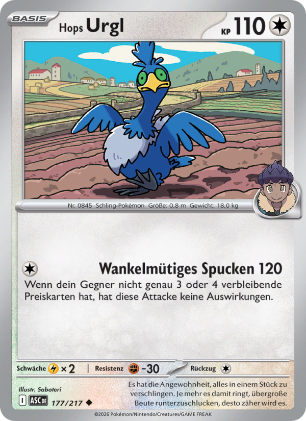 Hops Urgl 177 — Erhabene Helden (German Pokémon TCG card)