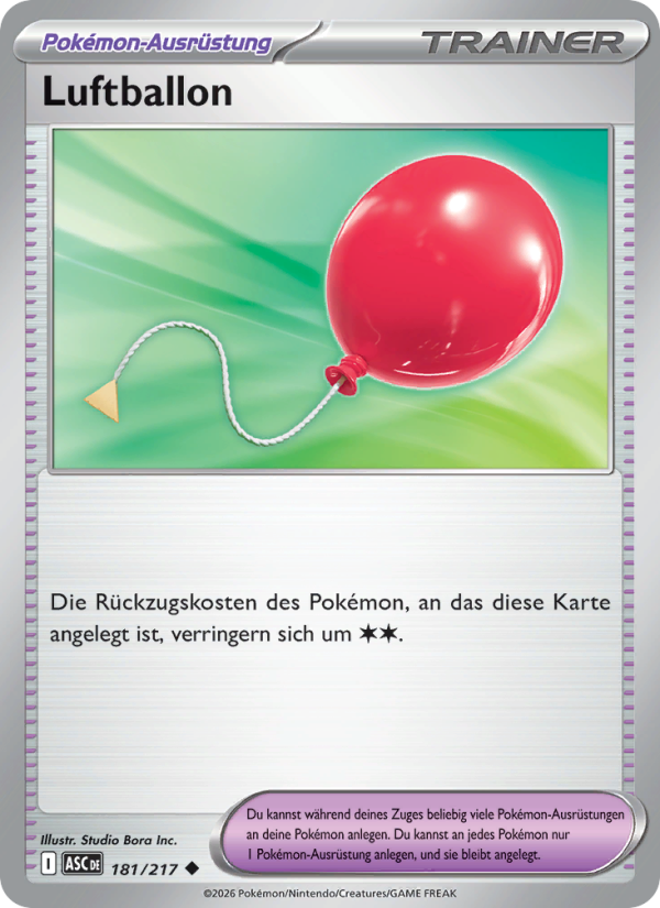Luftballon 181 — Erhabene Helden (German Pokémon TCG card)