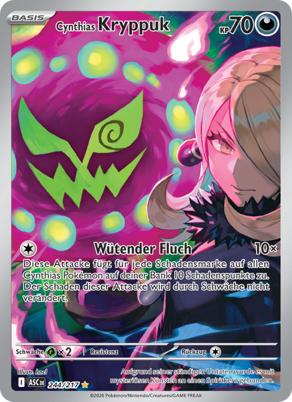 Cynthias Kryppuk 244 — Erhabene Helden (German Pokémon TCG card)