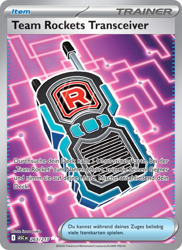 Team Rockets Transceiver 263 — Erhabene Helden (German Pokémon TCG card)