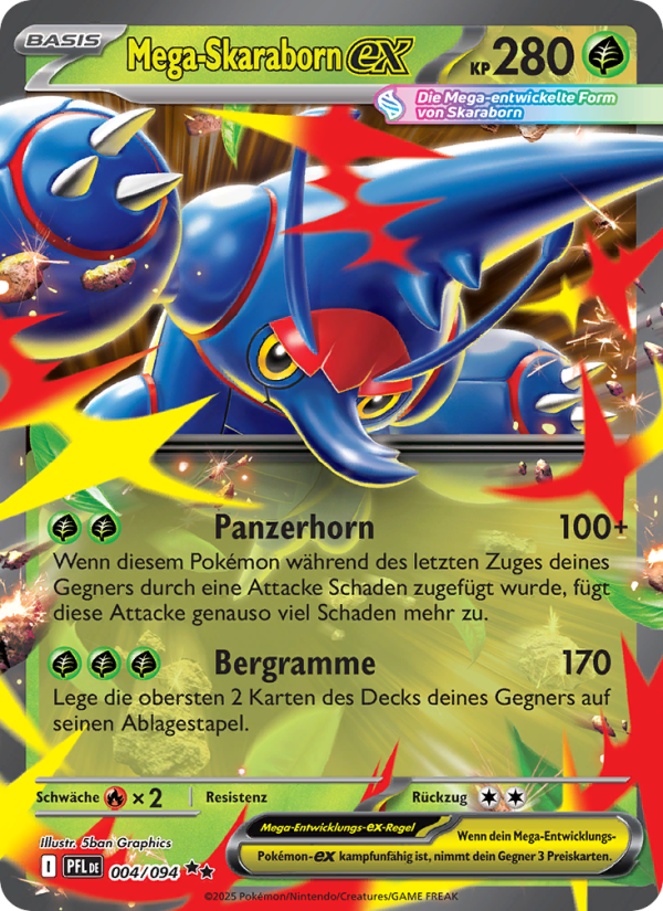Mega-Skaraborn-ex 004 — Fatale Flammen (German Pokémon TCG card)