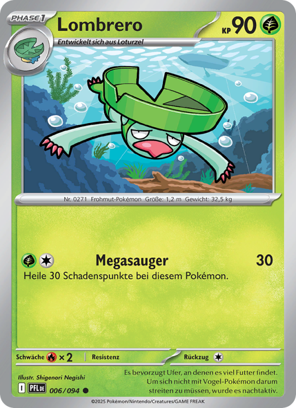 Lombrero 006 — Fatale Flammen (German Pokémon TCG card)