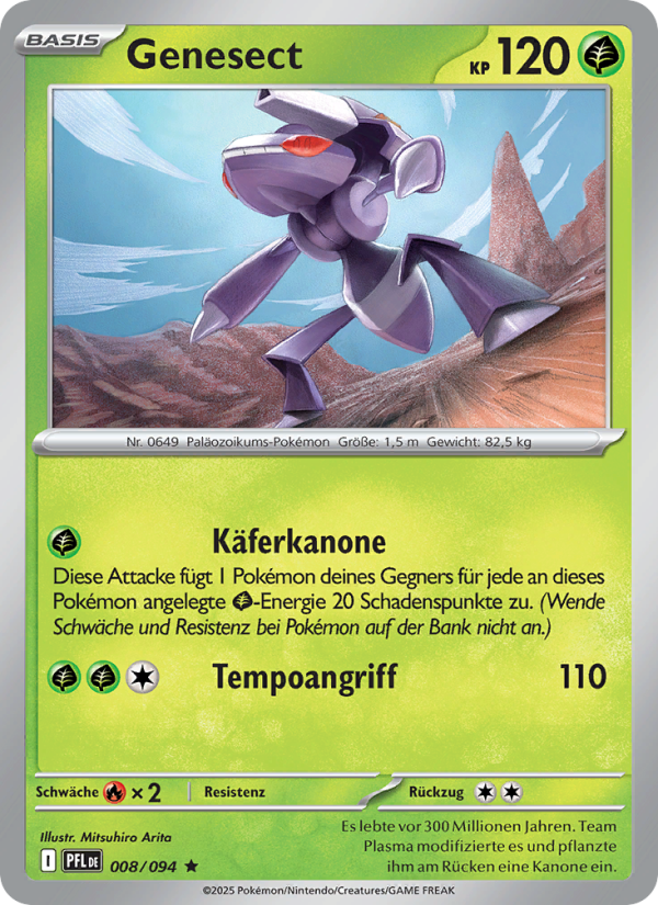 Genesect 008 — Fatale Flammen (German Pokémon TCG card)
