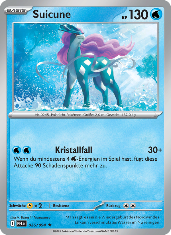 Suicune 026 — Fatale Flammen (German Pokémon TCG card)