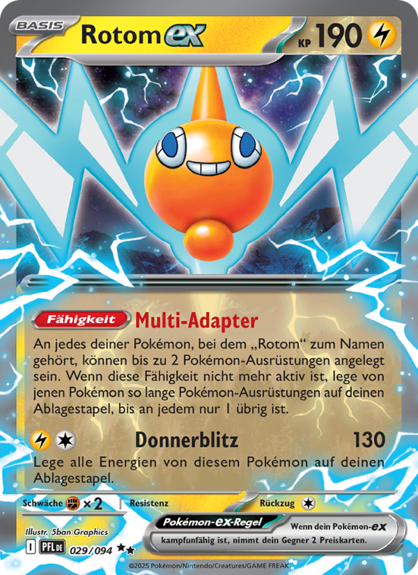 Rotom-ex 029 — Fatale Flammen (German Pokémon TCG card)